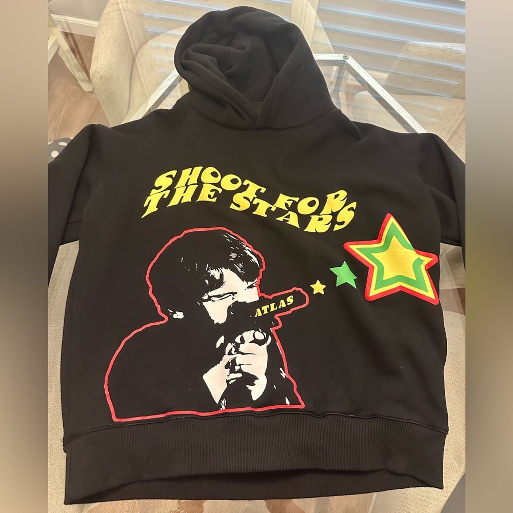 Men's Atlas “Shoot For The Stars” Pullover Hoodie - Black - Size L